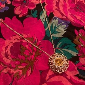 Coro Signed Pendant/Brooch on a 18” chain